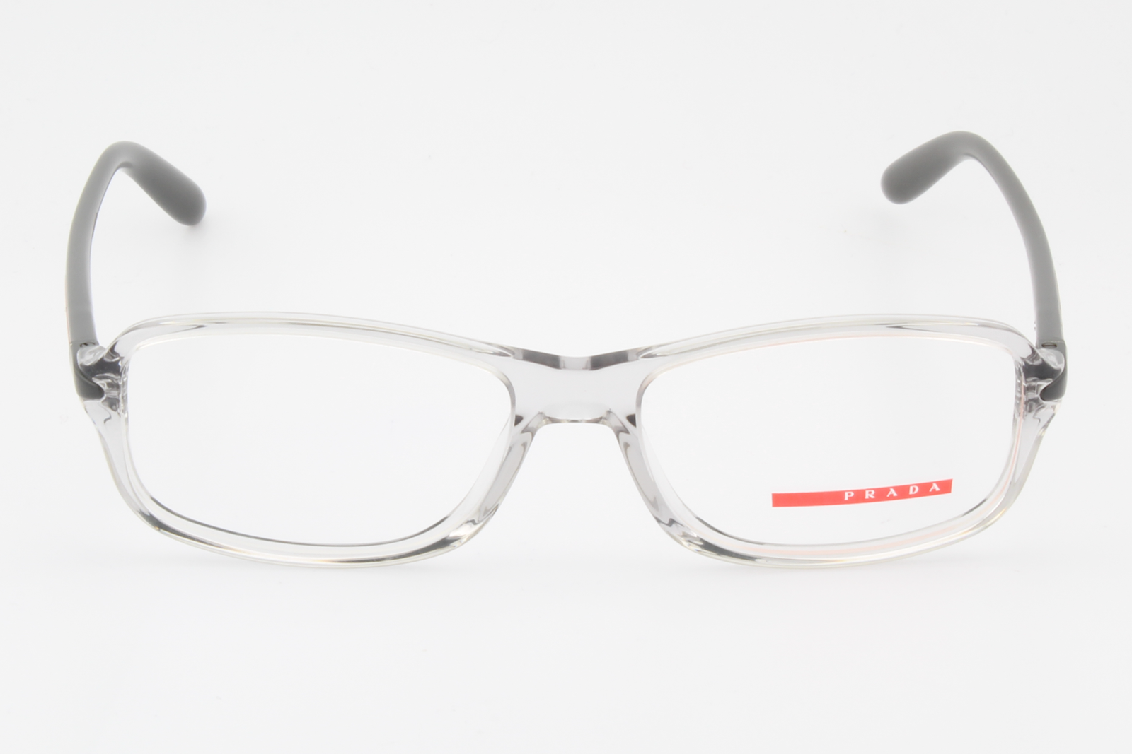 Prada VPS05B  Unisex Rectangular Glasses Frame Transparent, Grey 55mm