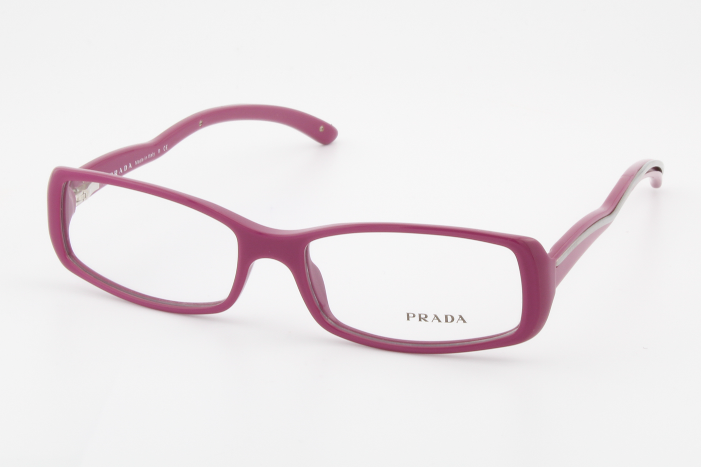 Prada VPR06M  Female Rectangular Glasses Frame Purple 53mm