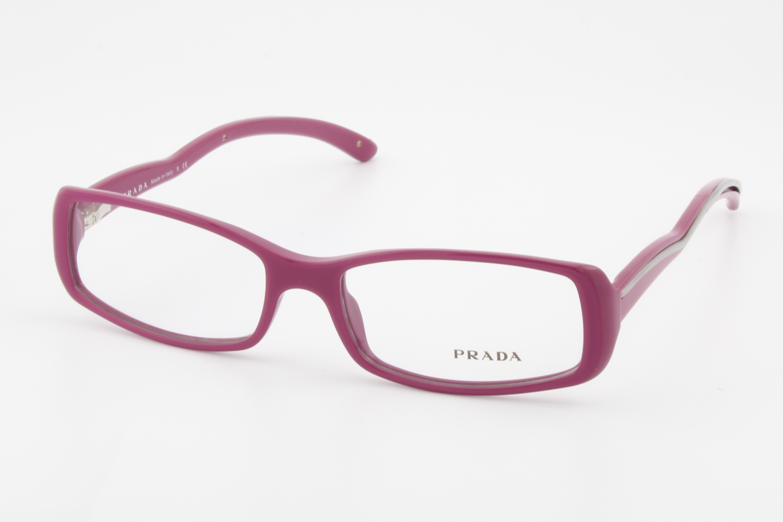 Prada VPR06M  Female Rectangular Glasses Frame Purple 53mm