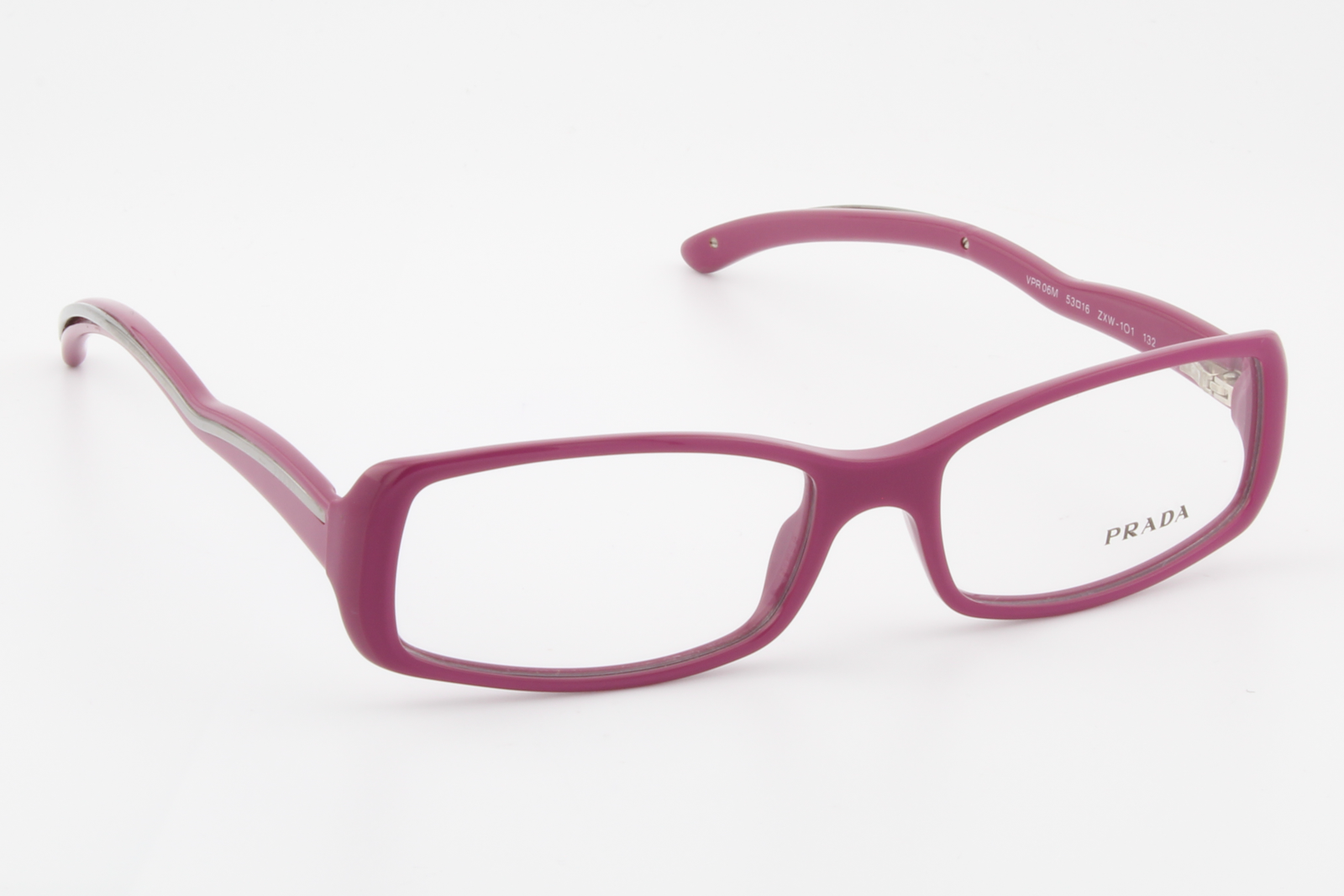 Prada VPR06M  Female Rectangular Glasses Frame Purple 53mm
