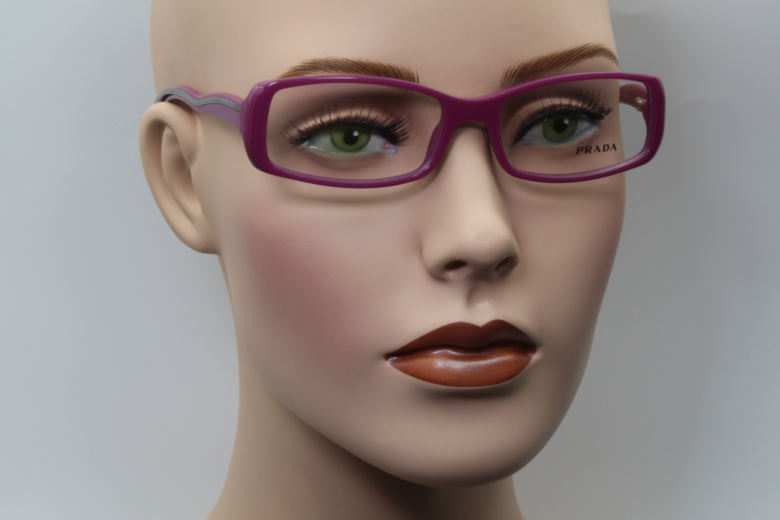 Prada VPR06M  Female Rectangular Glasses Frame Purple 53mm