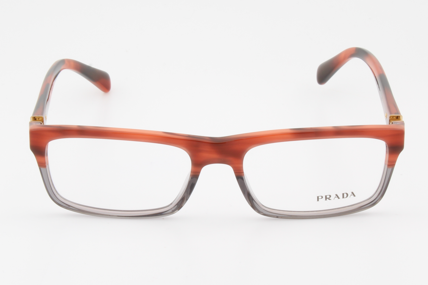Prada VPR06N  Male Rectangular Glasses Frame Tortoise Bicolour Red 53mm