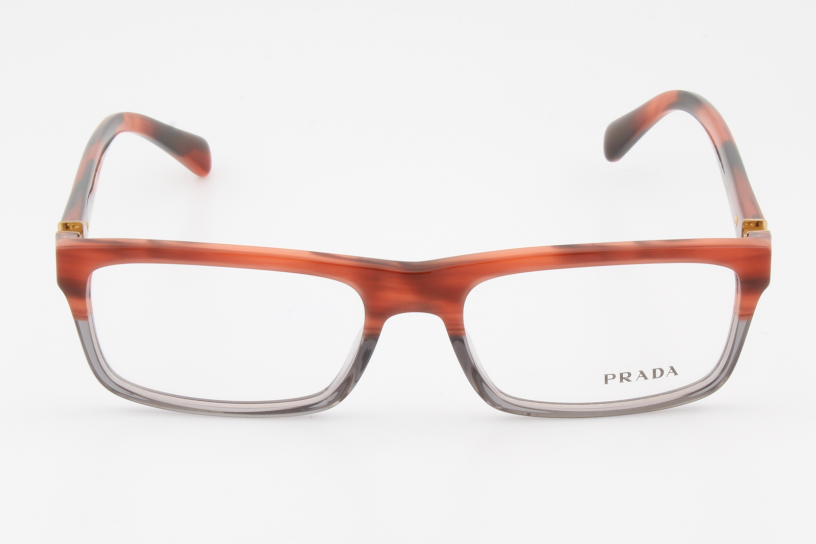 Prada VPR06N  Male Rectangular Glasses Frame Tortoise Bicolour Red 53mm