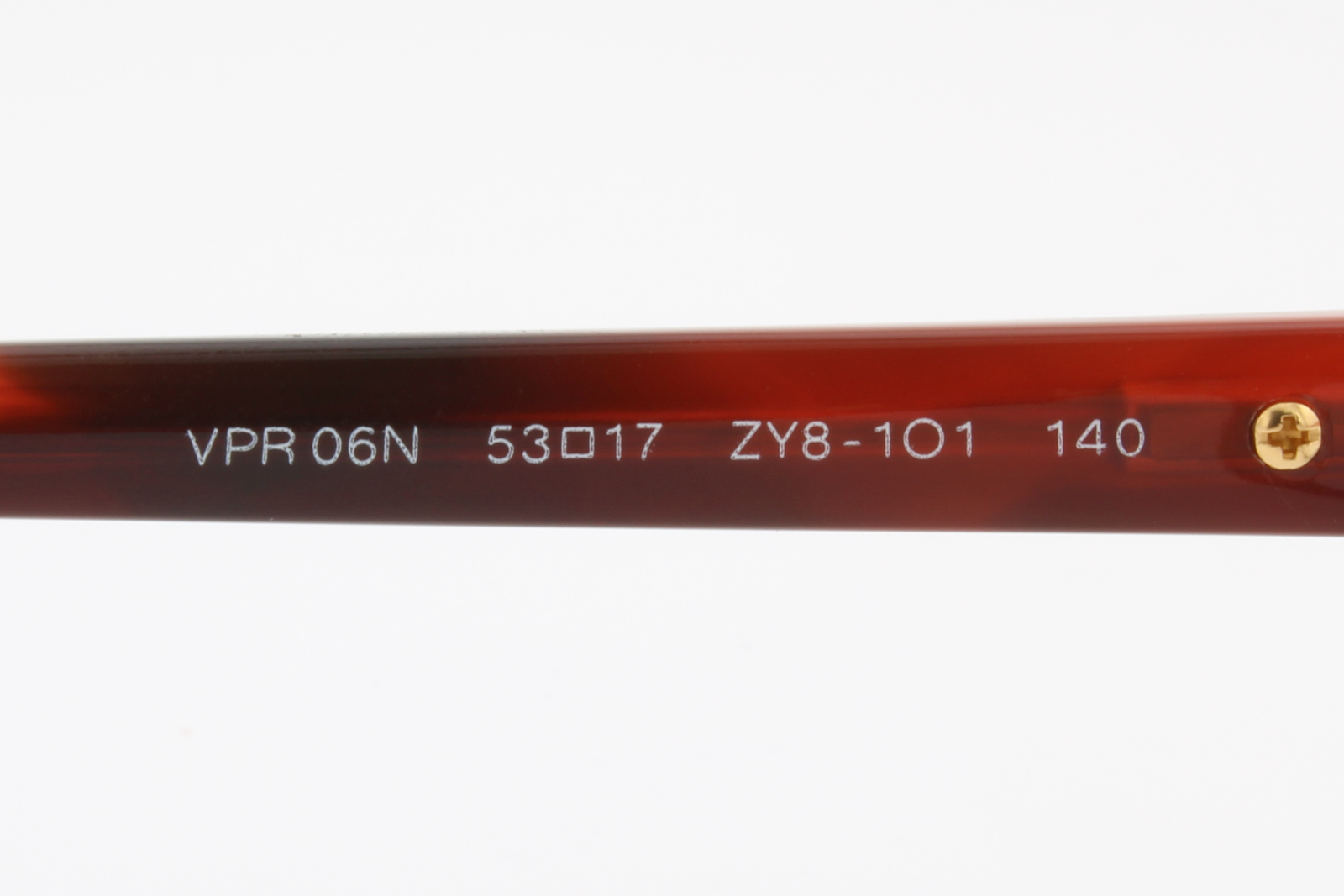 Prada VPR06N  Male Rectangular Glasses Frame Tortoise Bicolour Red 53mm