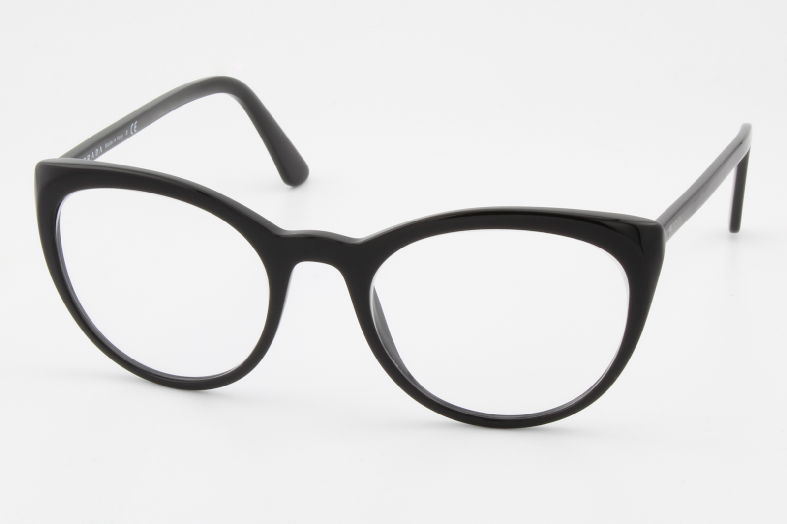 Prada VPR07V  Female Round Glasses Frame Black 53mm