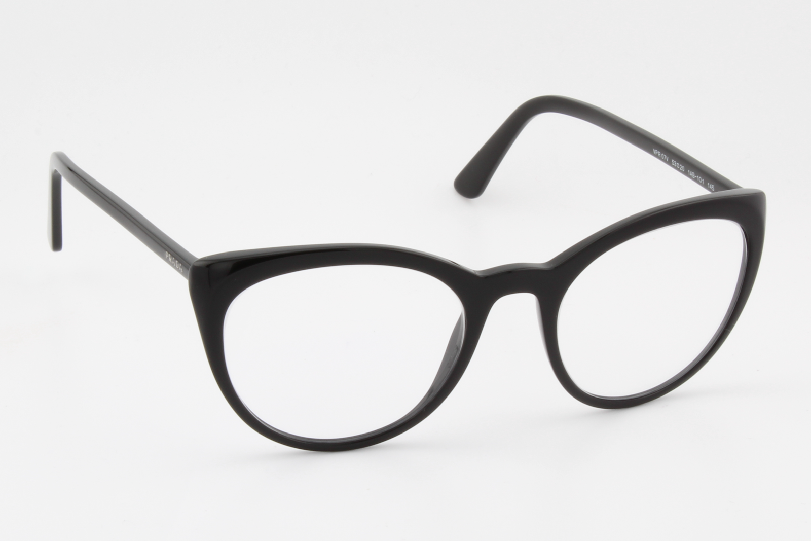 Prada VPR07V  Female Round Glasses Frame Black 53mm