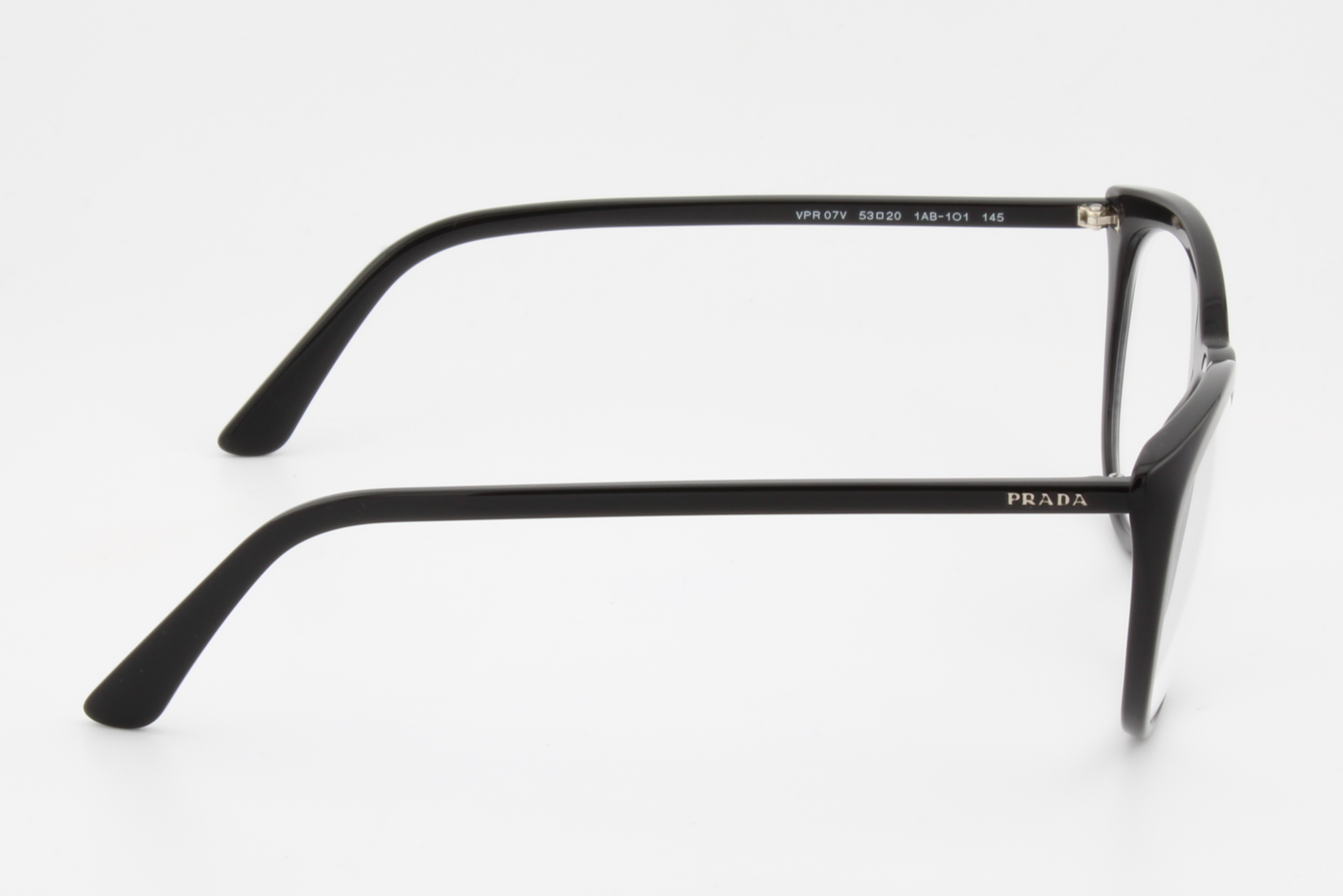 Prada VPR07V  Female Round Glasses Frame Black 53mm