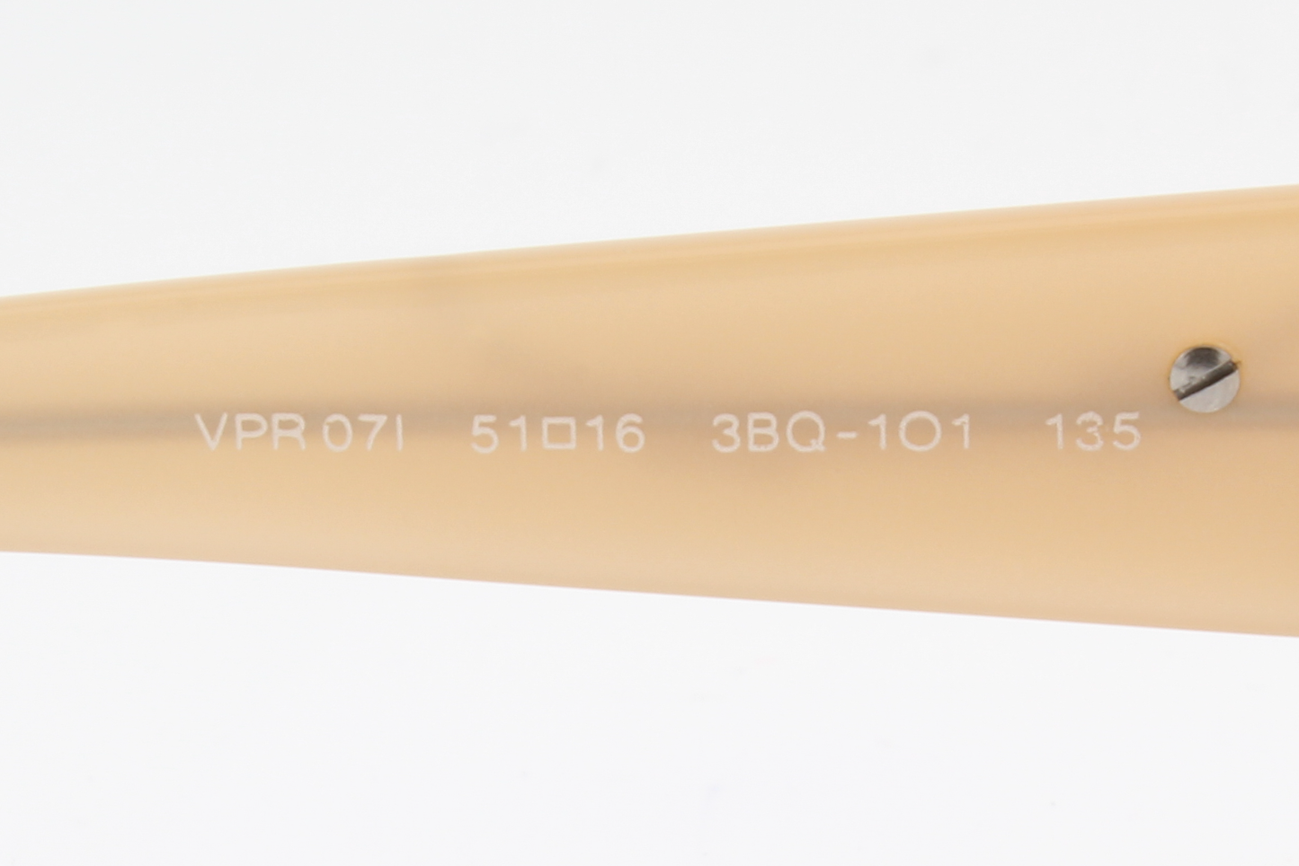 Prada VPR07I  Female Rectangular Glasses Frame Silver Pearled Nude 51mm