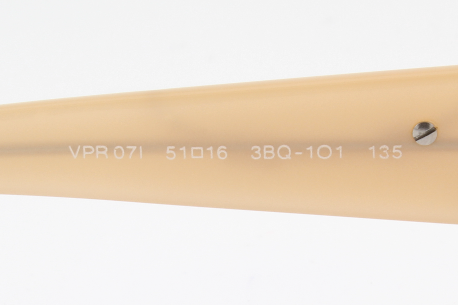 Prada VPR07I  Female Rectangular Glasses Frame Silver Pearled Nude 51mm