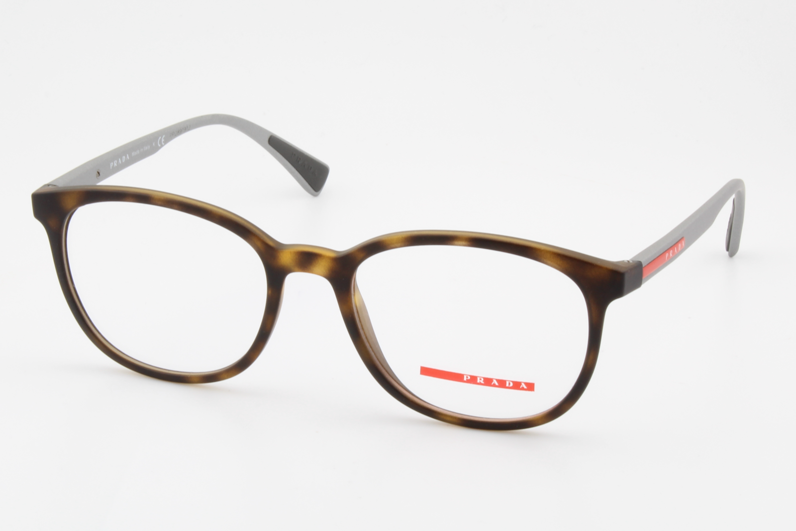 Prada VPS07L  Unisex Square Glasses Frame Tortoise, Silver 53mm