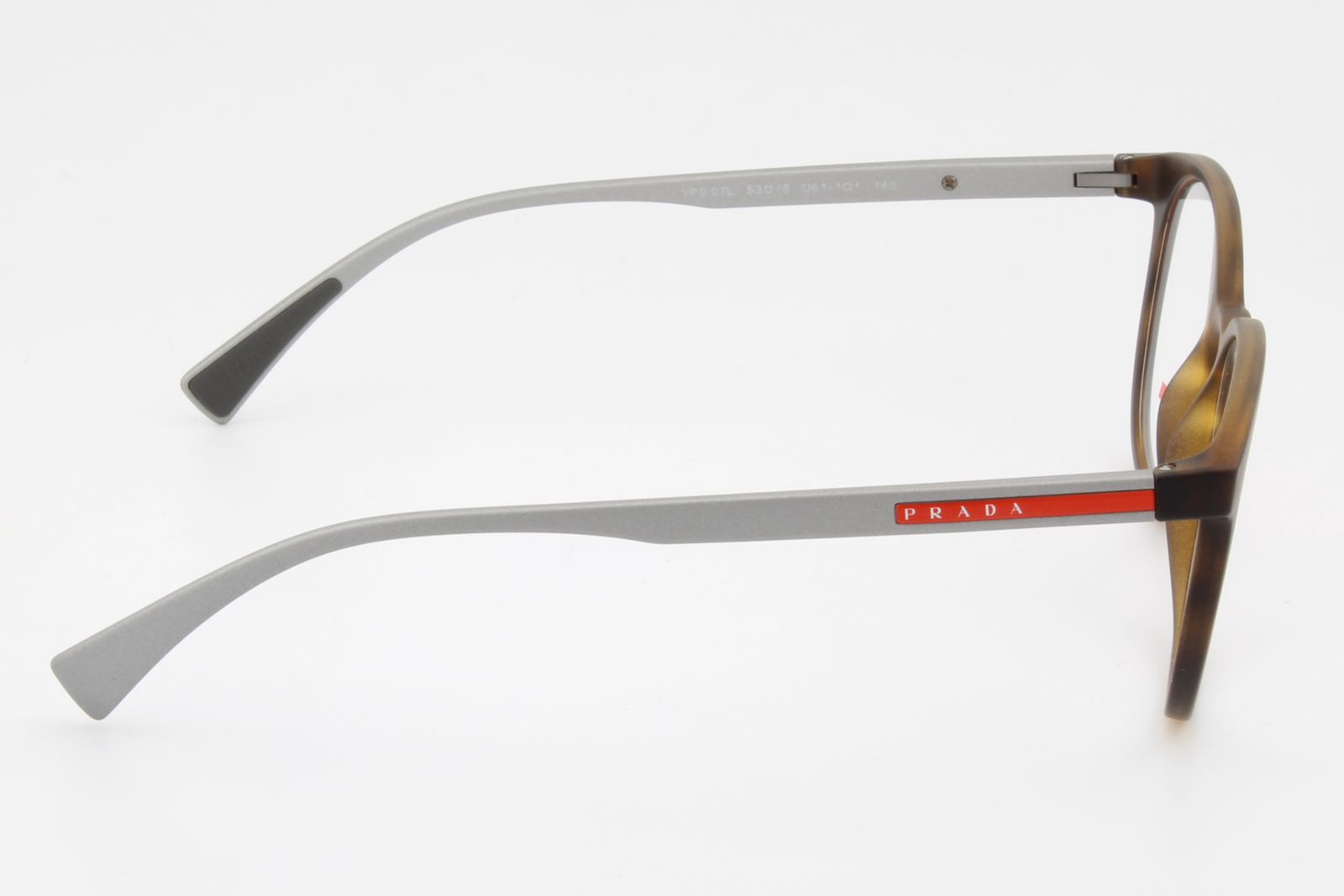 Prada VPS07L  Unisex Square Glasses Frame Tortoise, Silver 53mm