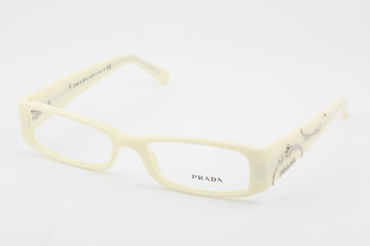 Prada VPR07I  Female Rectangular Glasses Frame Ivory 51mm