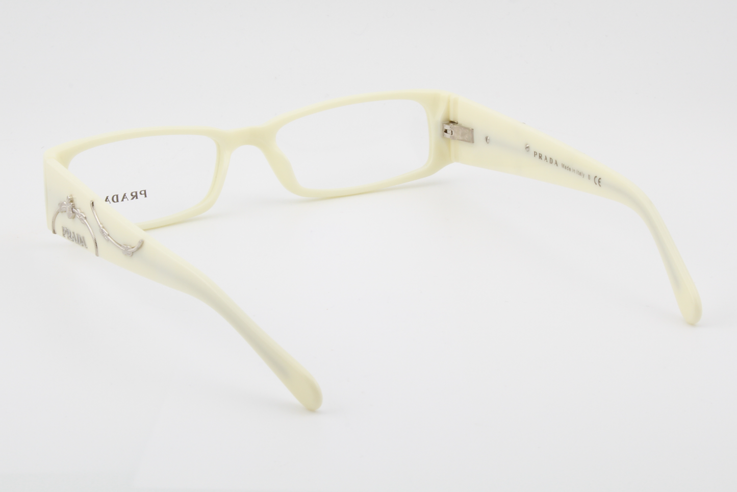 Prada VPR07I  Female Rectangular Glasses Frame Ivory 51mm