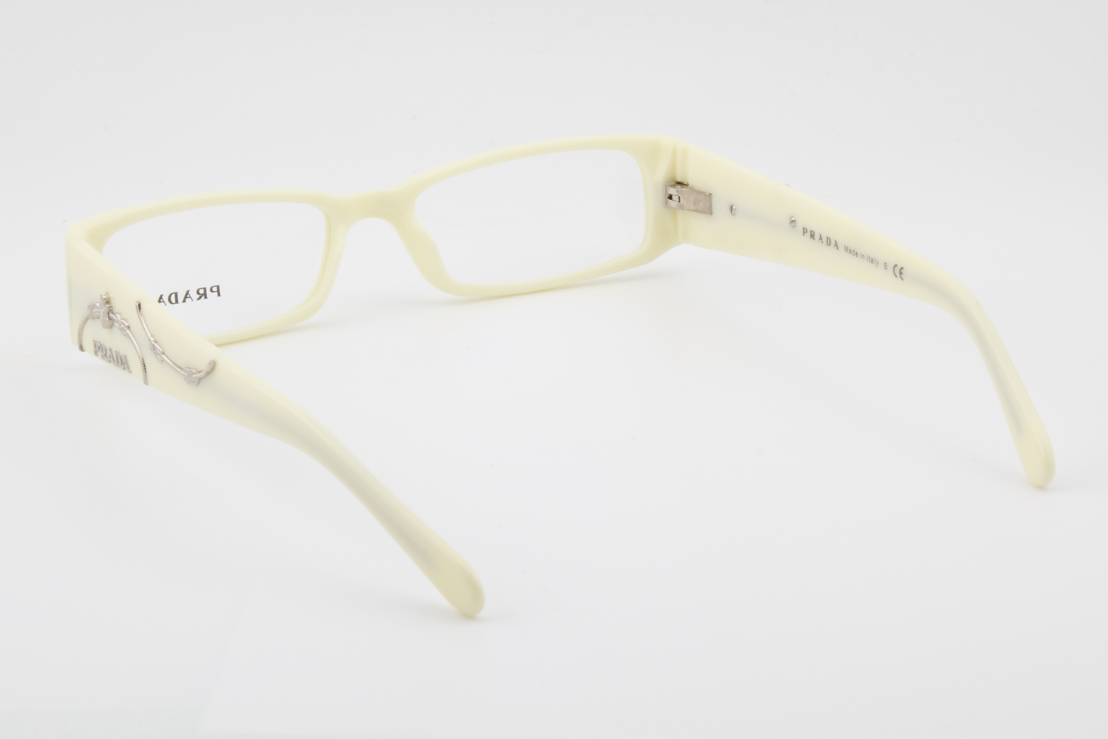 Prada VPR07I  Female Rectangular Glasses Frame Ivory 51mm