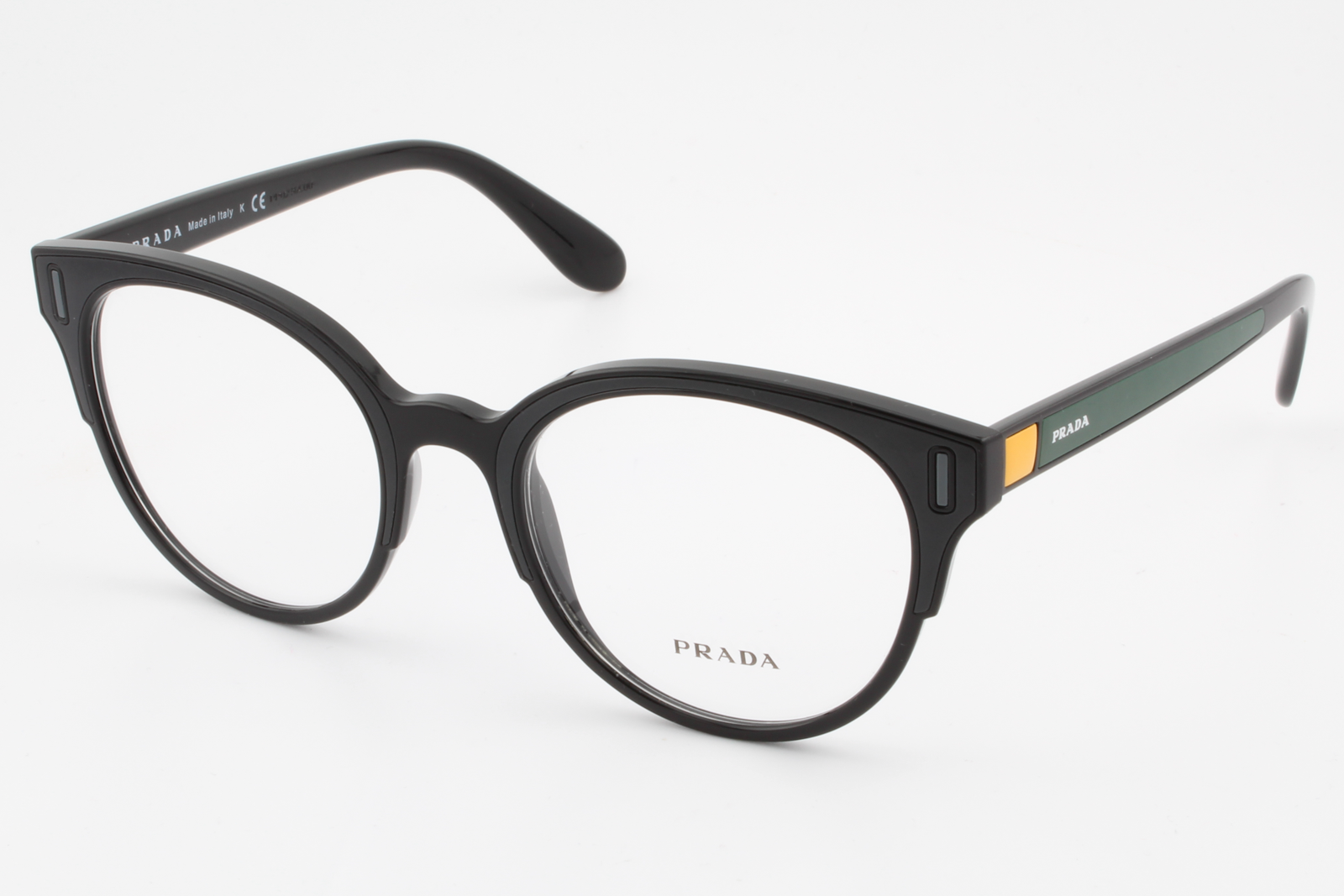 Prada VPR08U  Female Cat Eye Glasses Frame Black 52mm