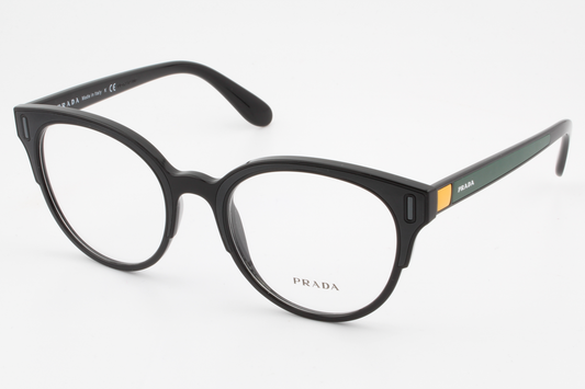 Prada VPR08U  Female Cat Eye Glasses Frame Black 52mm