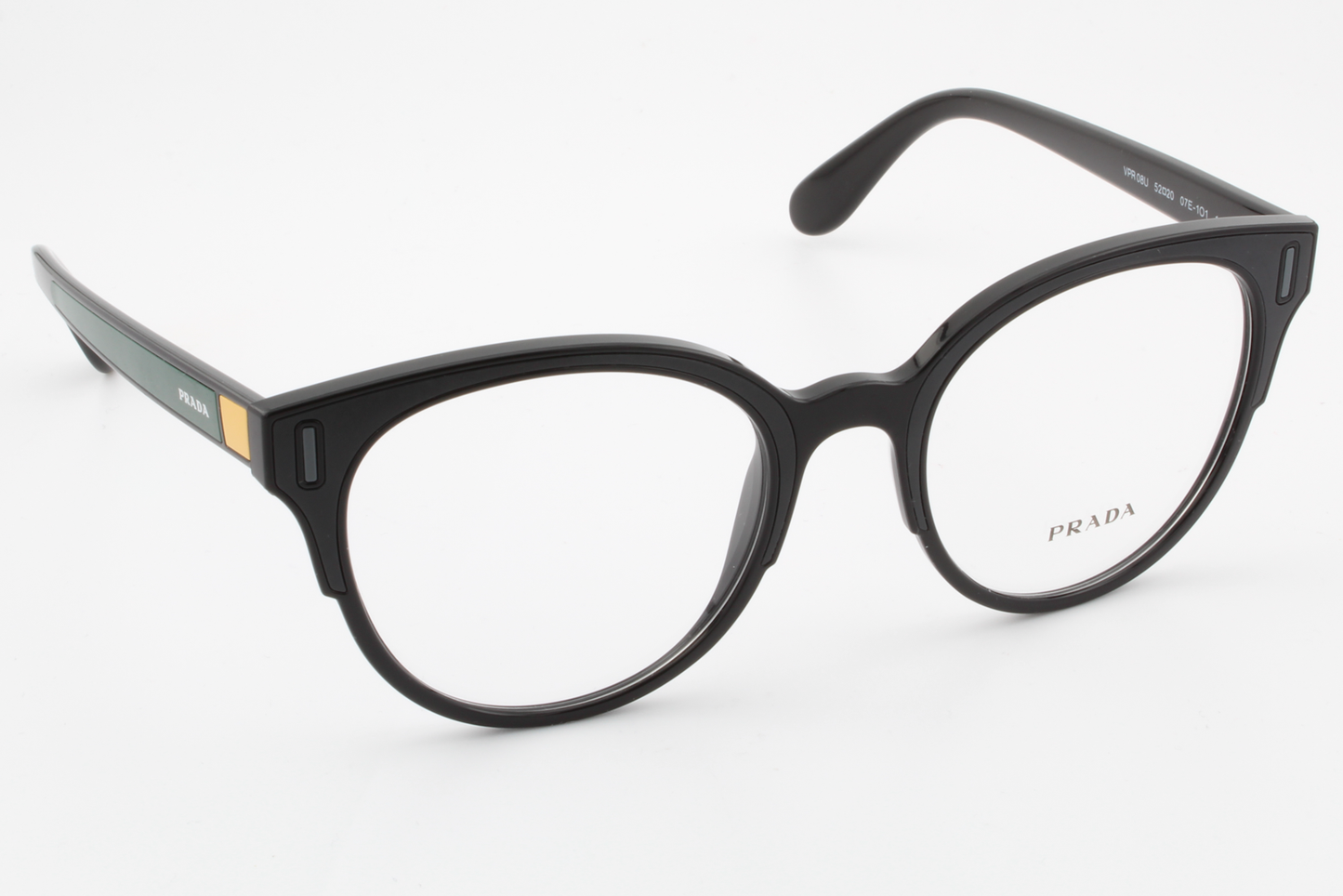 Prada VPR08U  Female Cat Eye Glasses Frame Black 52mm