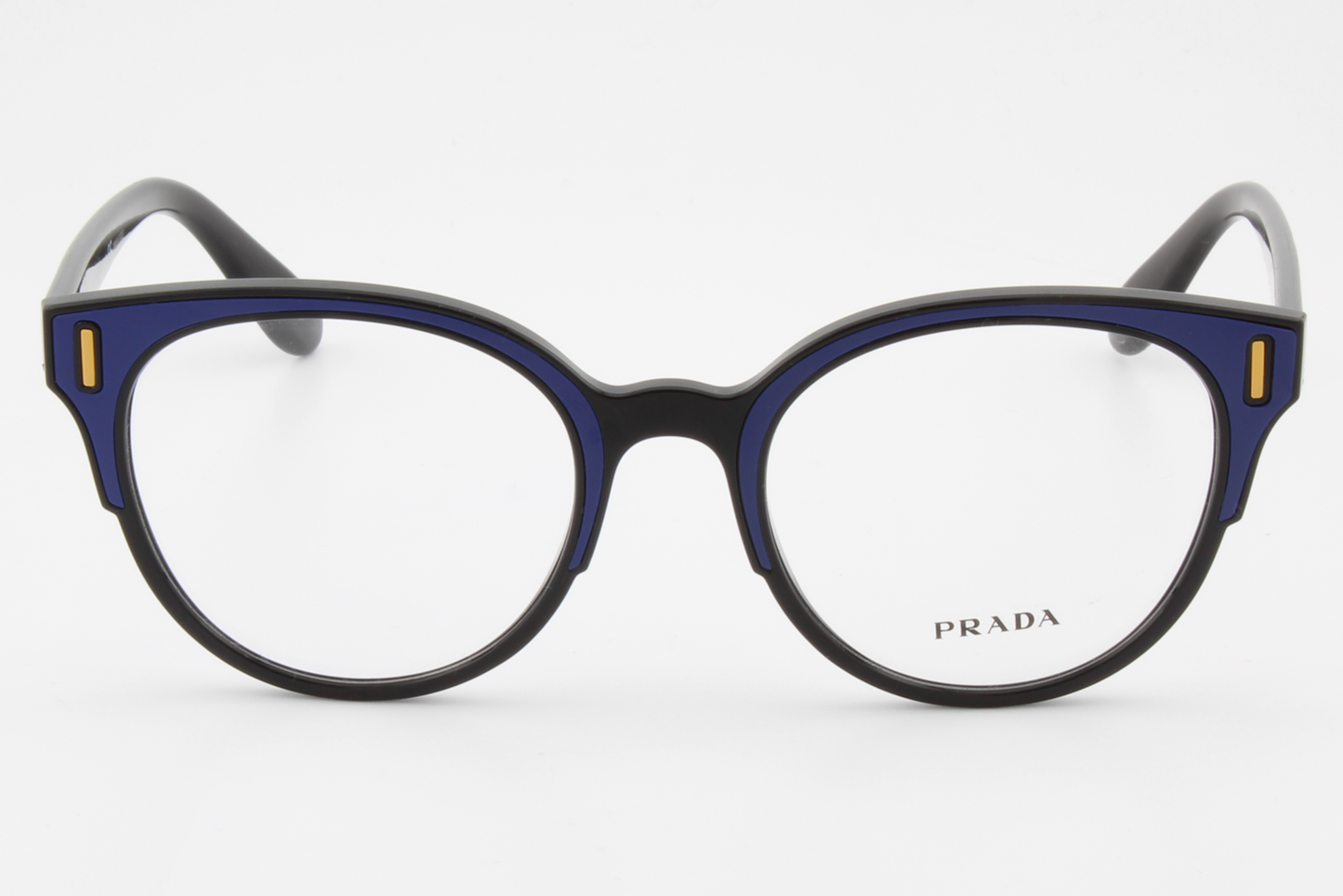 Prada VPR08U  Female Cat Eye Glasses Frame Blue, Black 52mm