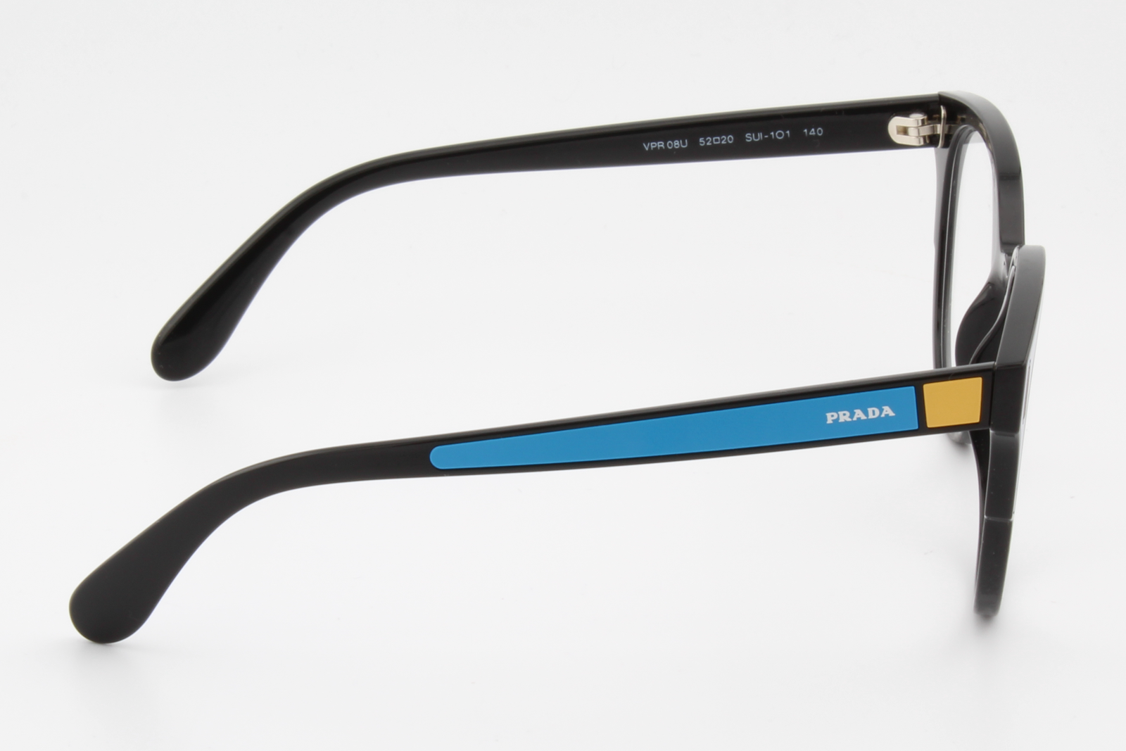 Prada VPR08U  Female Cat Eye Glasses Frame Blue, Black 52mm