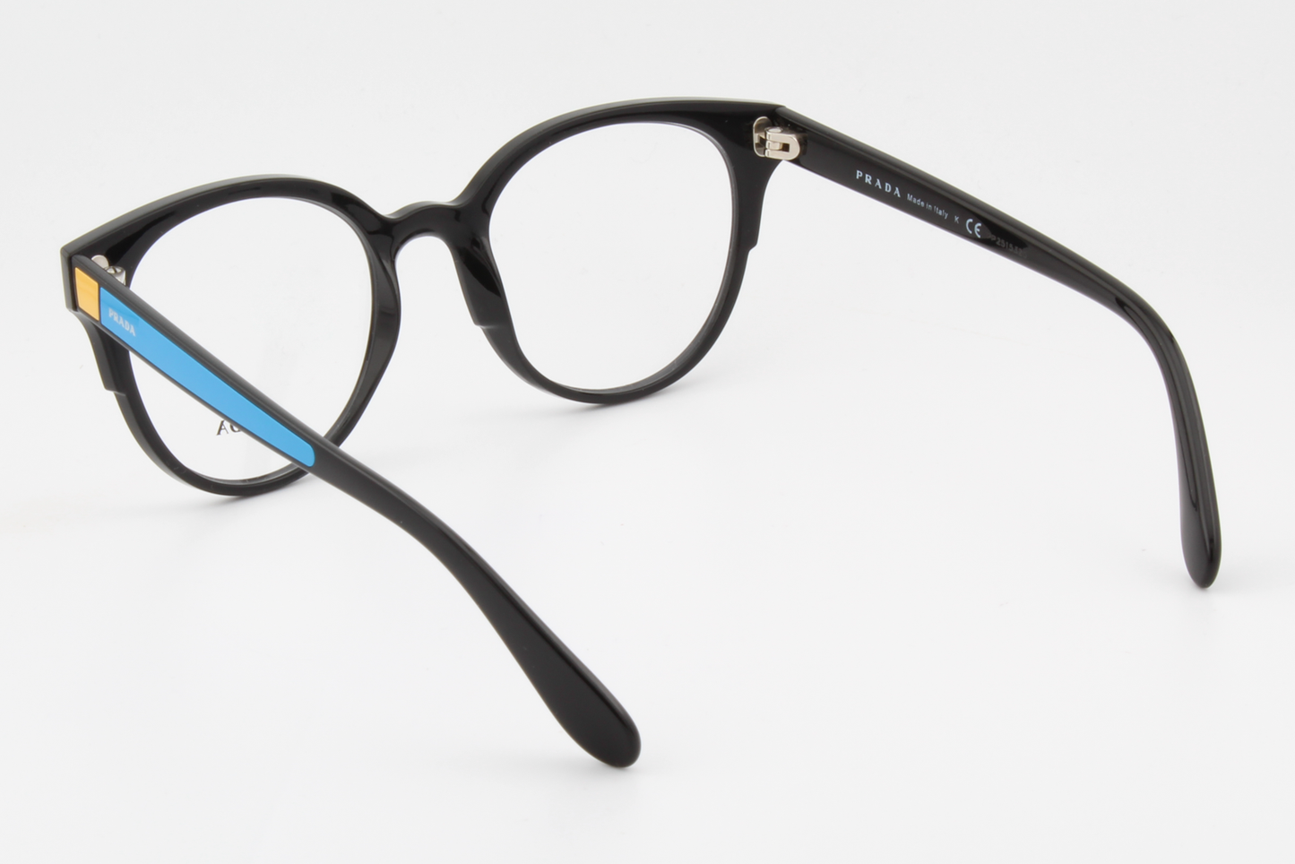Prada VPR08U  Female Cat Eye Glasses Frame Blue, Black 52mm