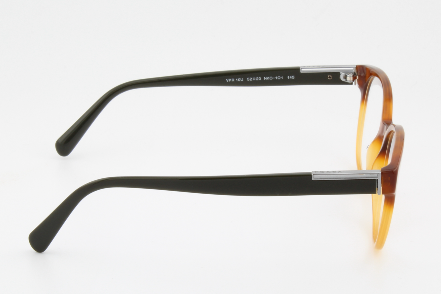 Prada VPR10U  Unisex Round Glasses Frame Havana Gradient 52mm