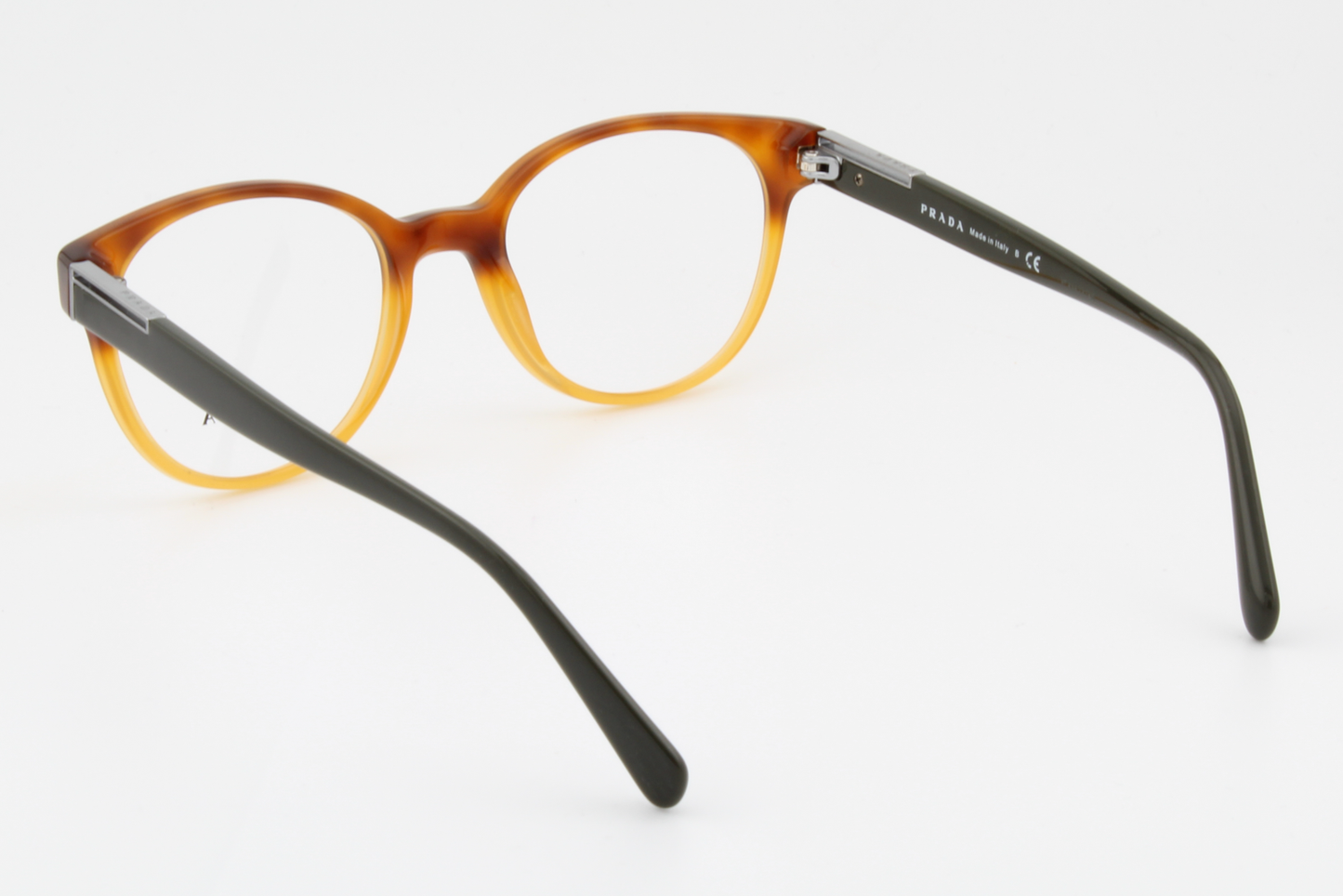 Prada VPR10U  Unisex Round Glasses Frame Havana Gradient 52mm