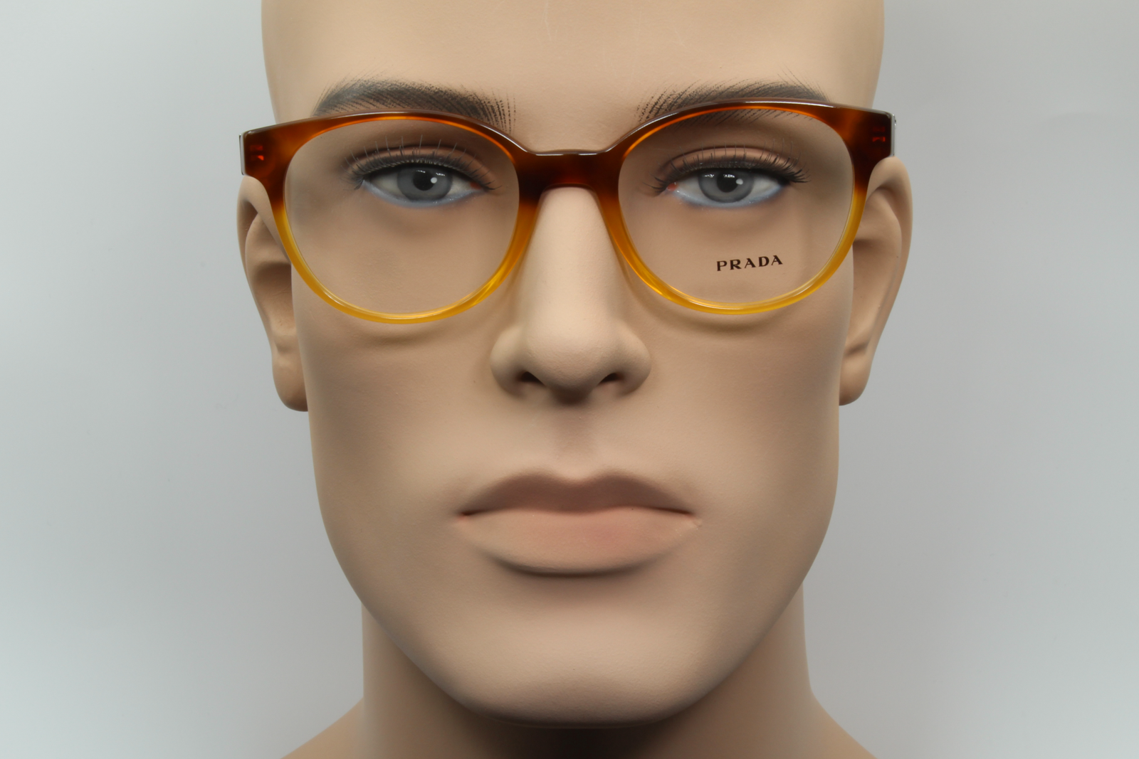 Prada VPR10U  Unisex Round Glasses Frame Havana Gradient 52mm