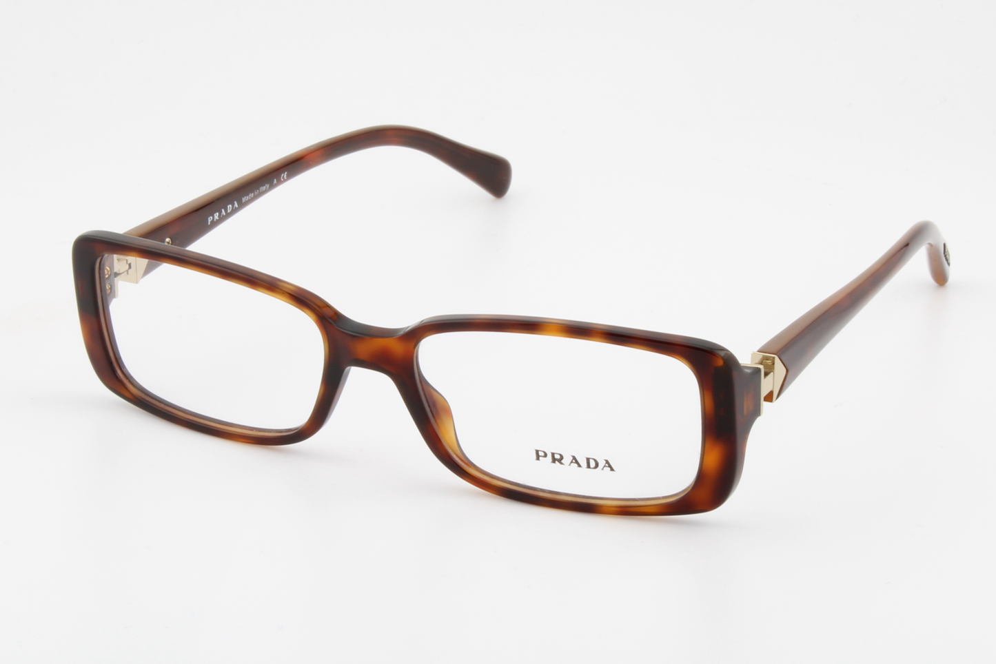 Prada VPR11N  Unisex Rectangular Glasses Frame Tortoise Brown 52mm