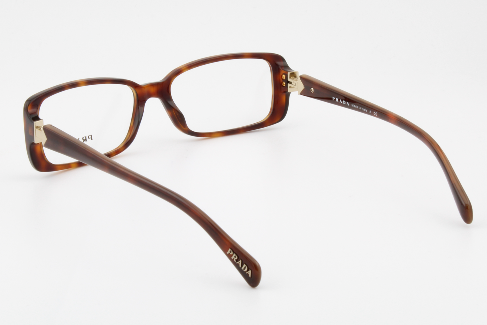 Prada VPR11N  Unisex Rectangular Glasses Frame Tortoise Brown 52mm