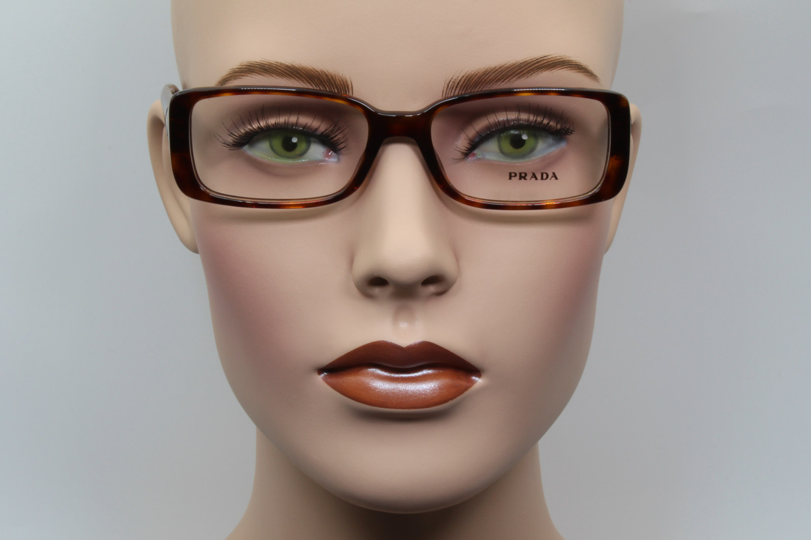 Prada VPR11N  Unisex Rectangular Glasses Frame Tortoise Brown 52mm