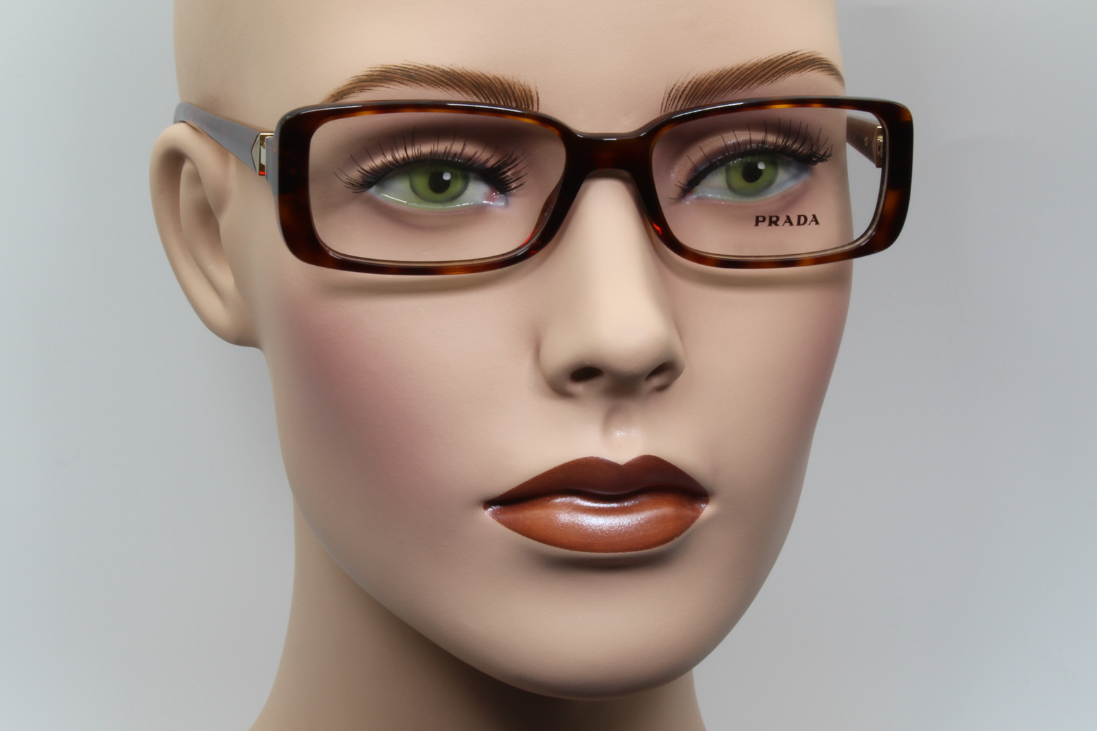 Prada VPR11N  Unisex Rectangular Glasses Frame Tortoise Brown 52mm