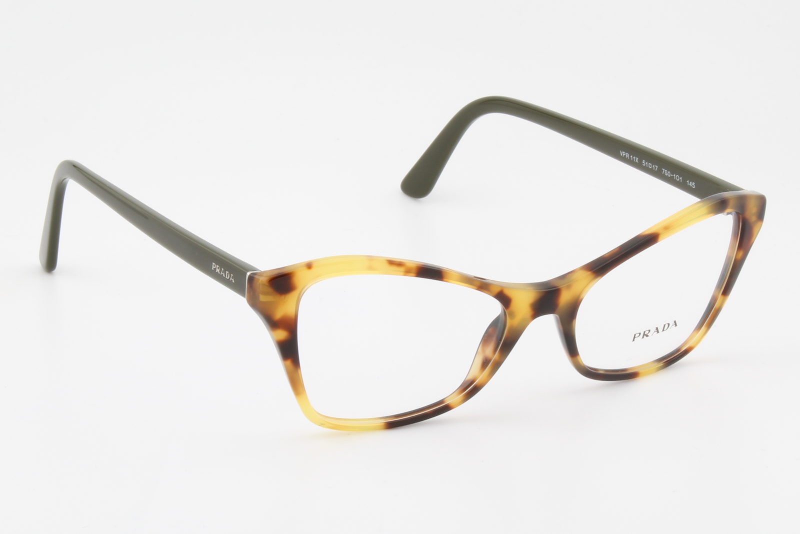 Prada VPR11X  Female Butterfly Glasses Frame Gloss Tortoise Brown 51mm