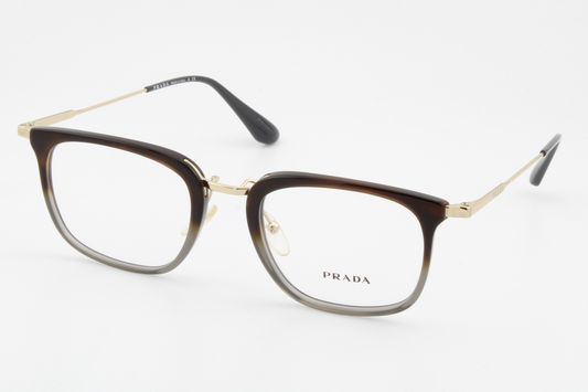 Prada VPR11U  Unisex Square Glasses Frame Brown Gradient 51mm
