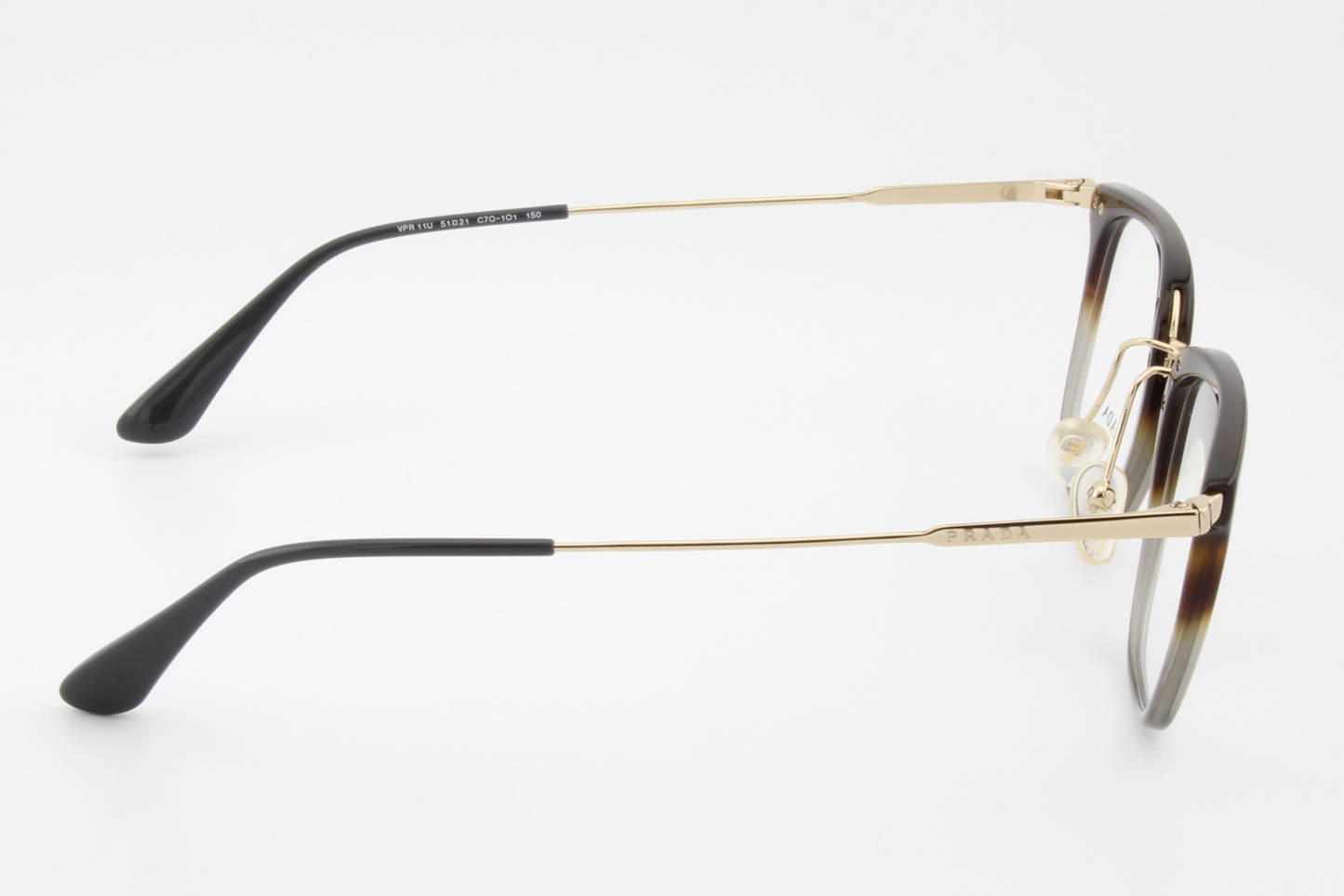 Prada VPR11U  Unisex Square Glasses Frame Brown Gradient 51mm