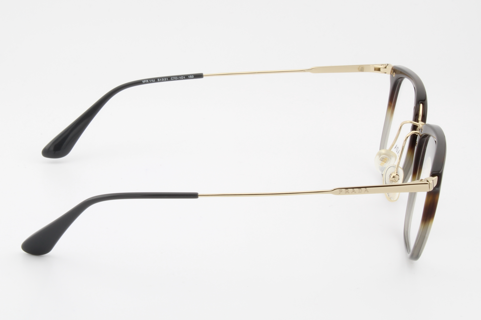 Prada VPR11U  Unisex Square Glasses Frame Brown Gradient 51mm