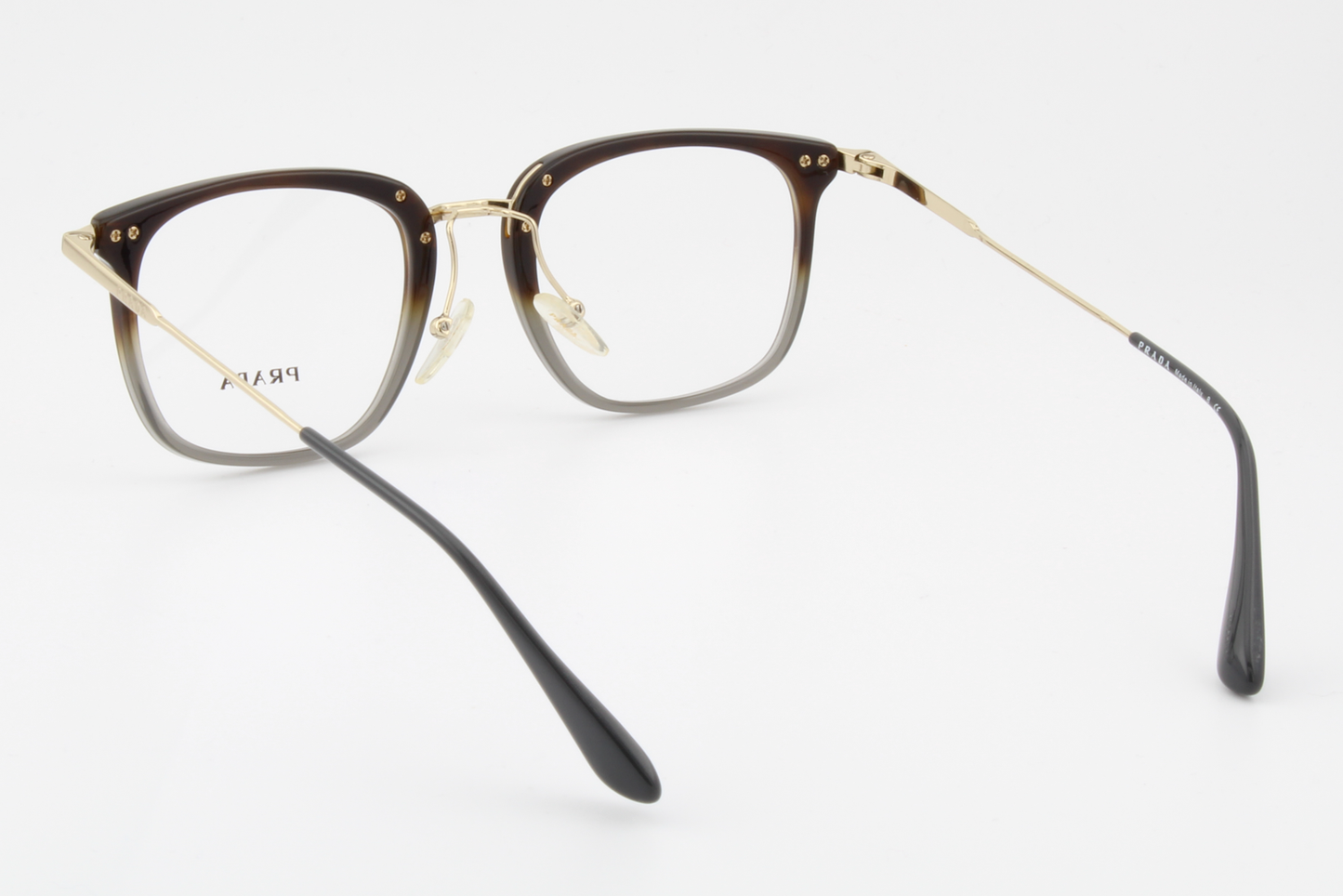 Prada VPR11U  Unisex Square Glasses Frame Brown Gradient 51mm