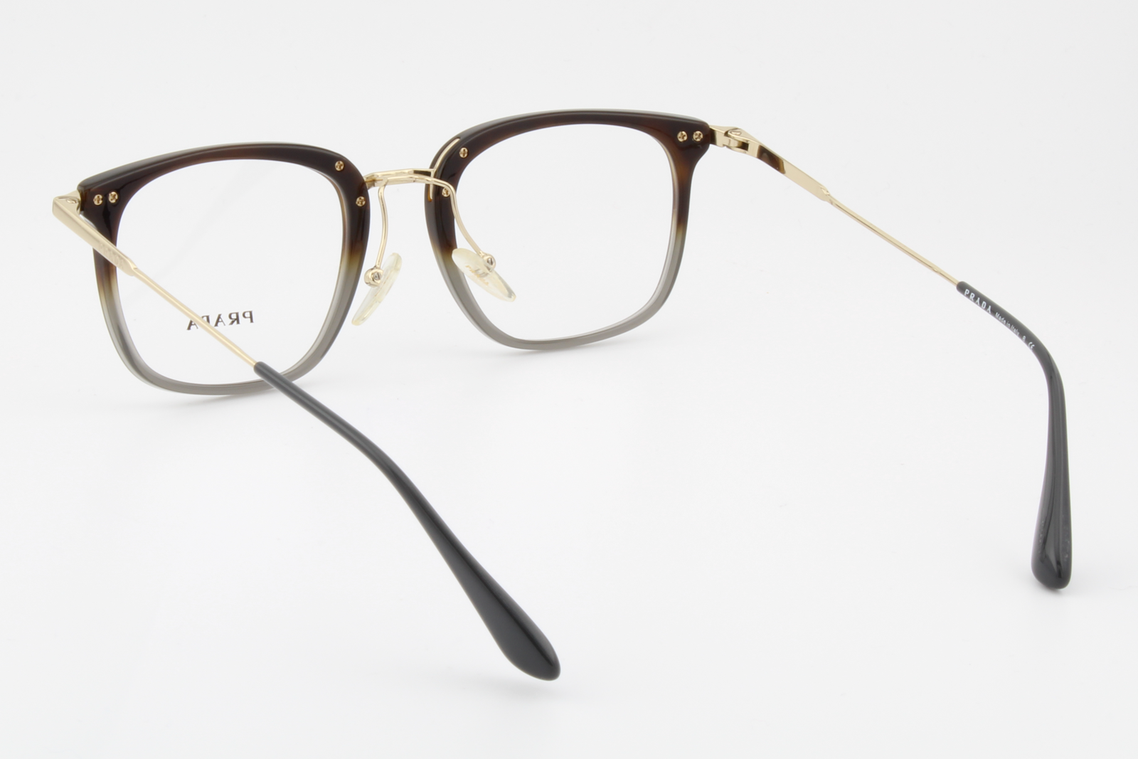 Prada VPR11U  Unisex Square Glasses Frame Brown Gradient 51mm