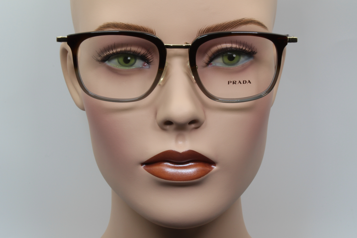 Prada VPR11U  Unisex Square Glasses Frame Brown Gradient 51mm