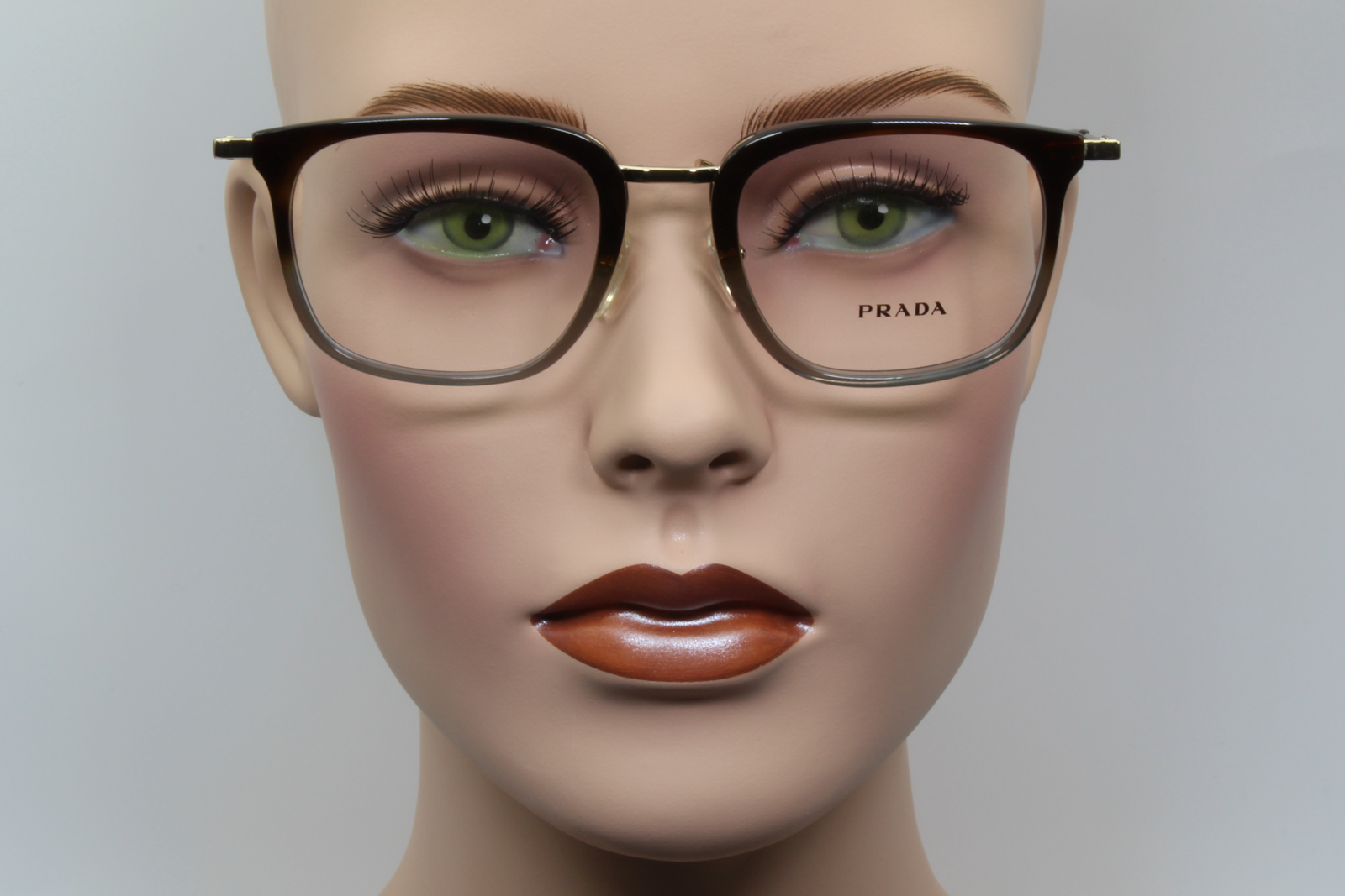 Prada VPR11U  Unisex Square Glasses Frame Brown Gradient 51mm