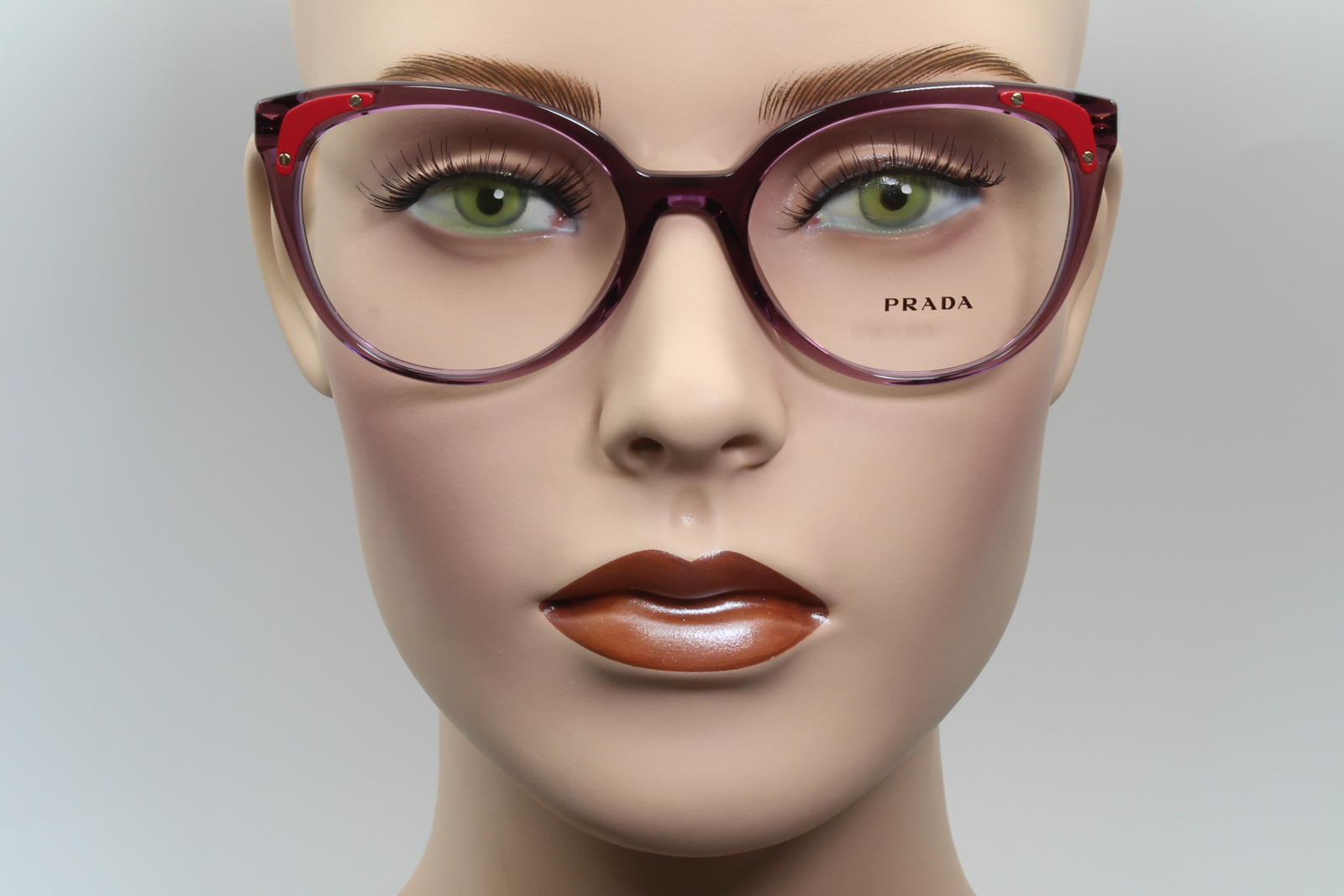 Prada VPR12U  Female Cat Eye Glasses Frame Purple & Gold 53mm