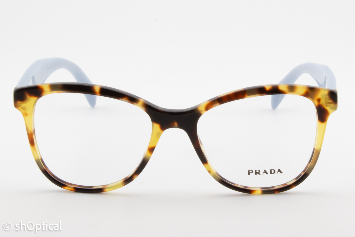 Prada VPR12T  Female Cat Eye Glasses Frame Gloss Tortoise Brown 51mm