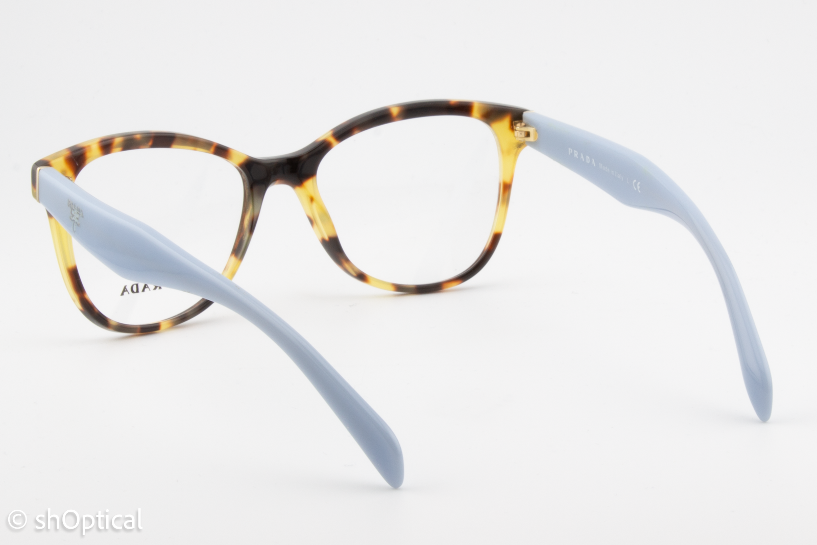 Prada VPR12T  Female Cat Eye Glasses Frame Gloss Tortoise Brown 51mm