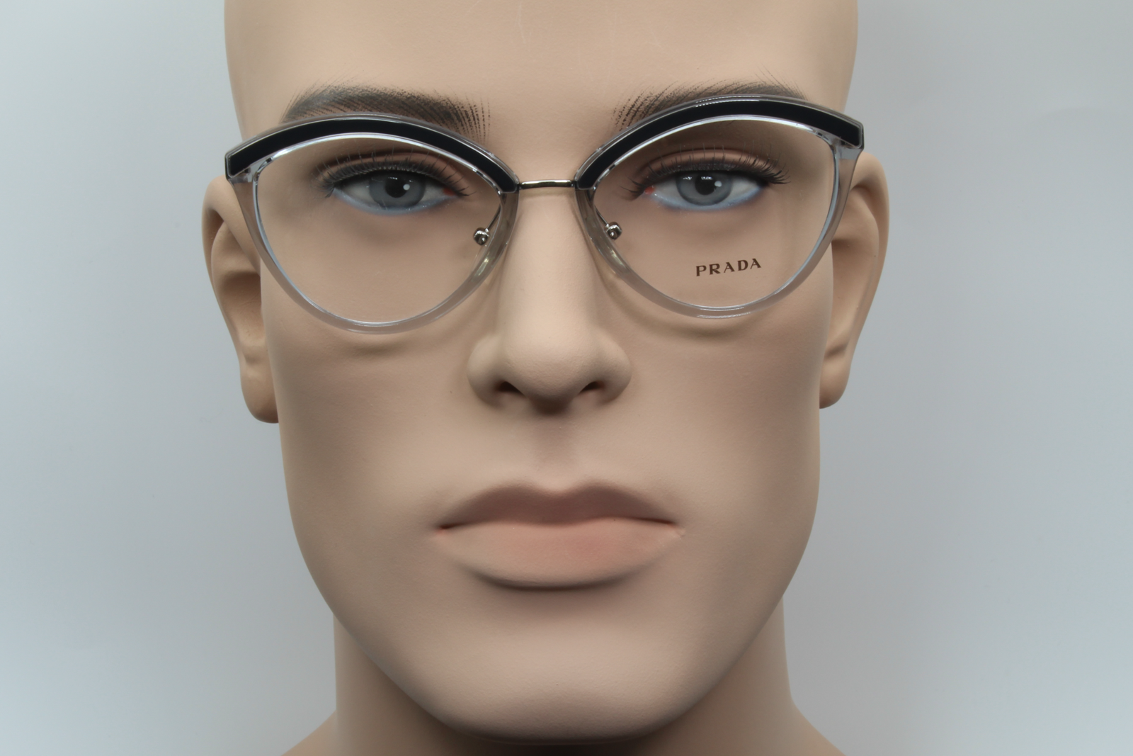 Prada VPR14U  Female Cat Eye Glasses Frame Grey 52mm