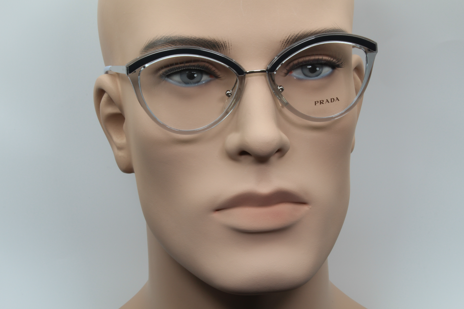 Prada VPR14U  Female Cat Eye Glasses Frame Grey 52mm