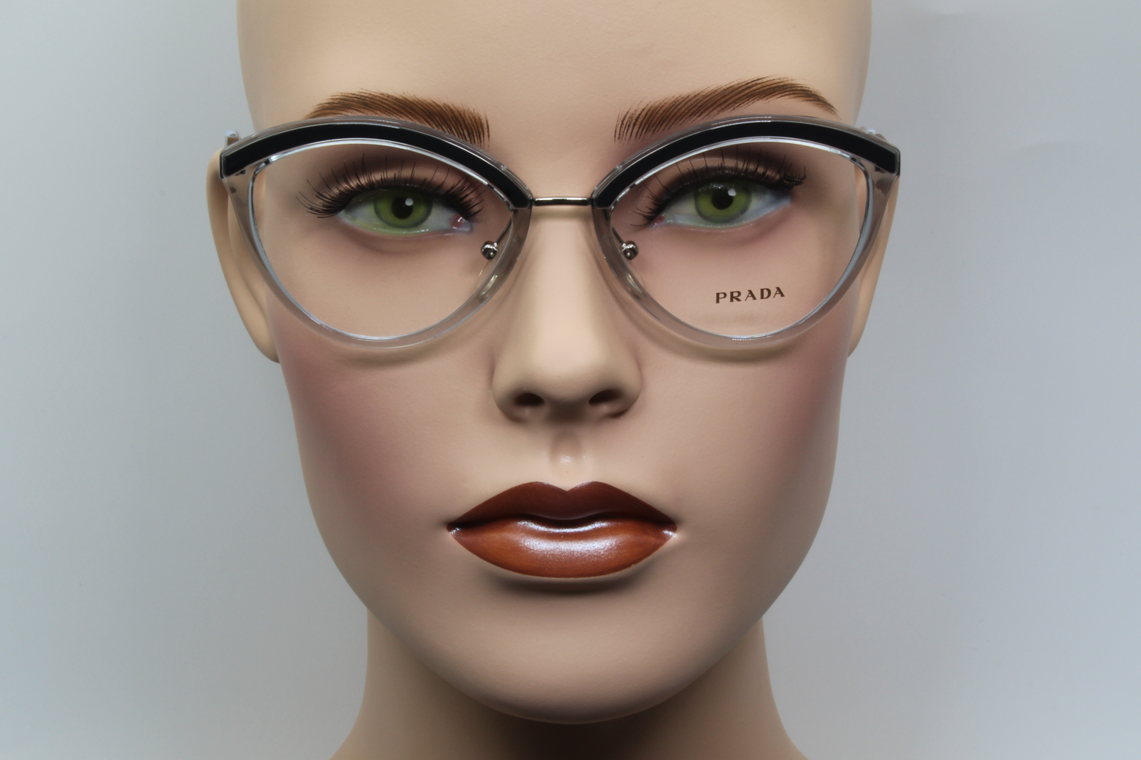 Prada VPR14U  Female Cat Eye Glasses Frame Grey 52mm