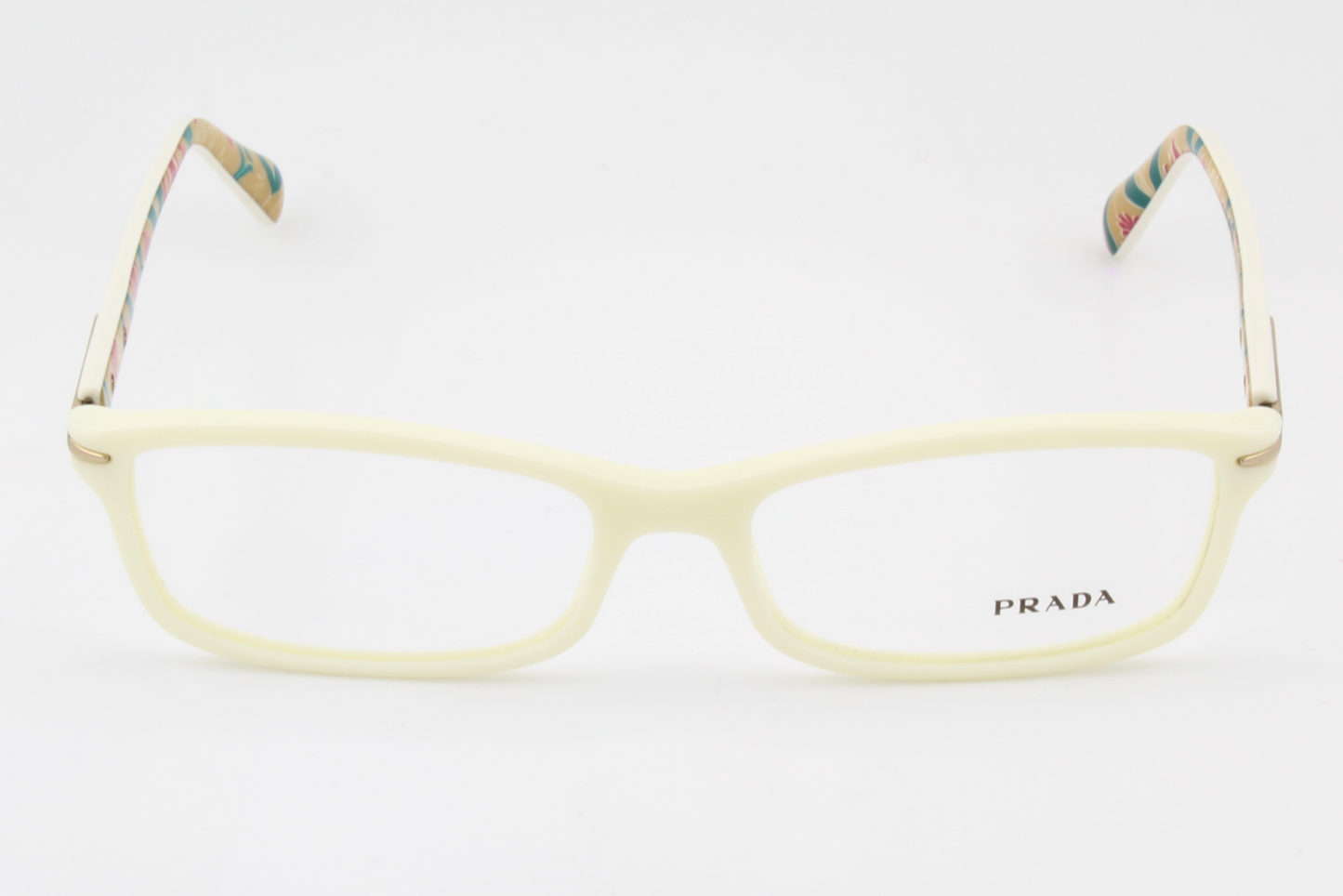 Prada VPR14N  Unisex Rectangular Glasses Frame Ivory 54mm