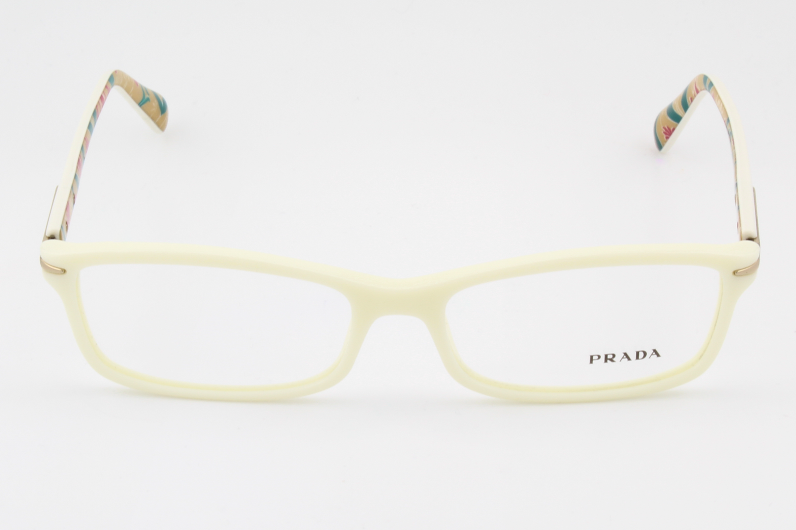 Prada VPR14N  Unisex Rectangular Glasses Frame Ivory 54mm