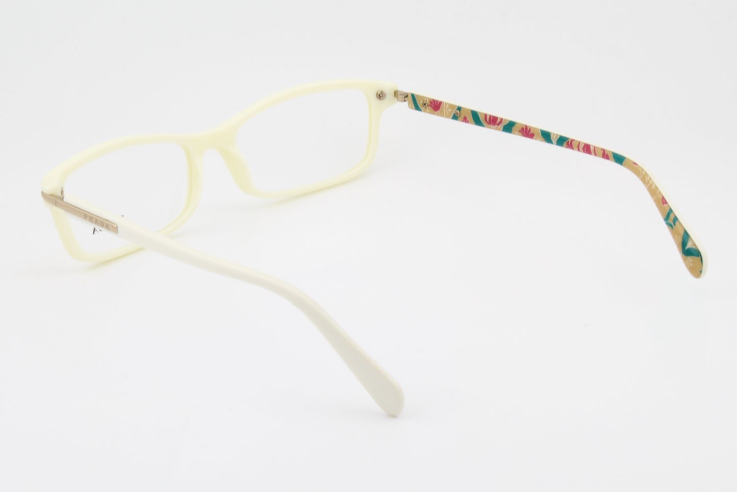 Prada VPR14N  Unisex Rectangular Glasses Frame Ivory 54mm