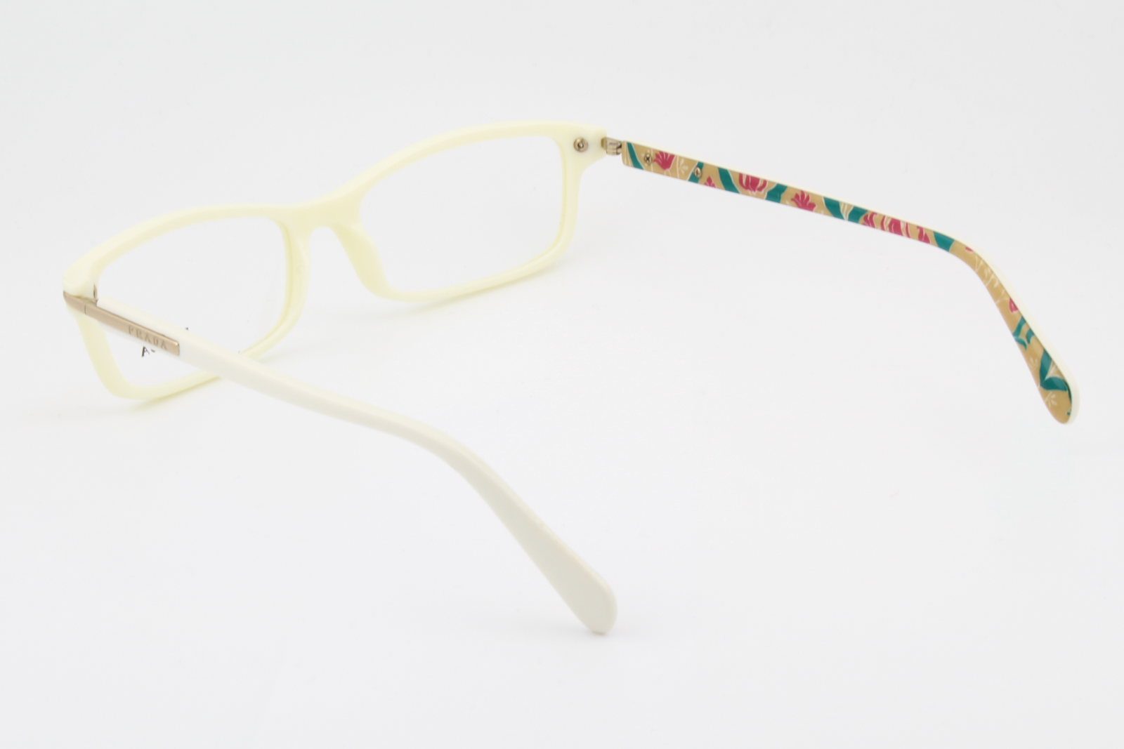 Prada VPR14N  Unisex Rectangular Glasses Frame Ivory 54mm