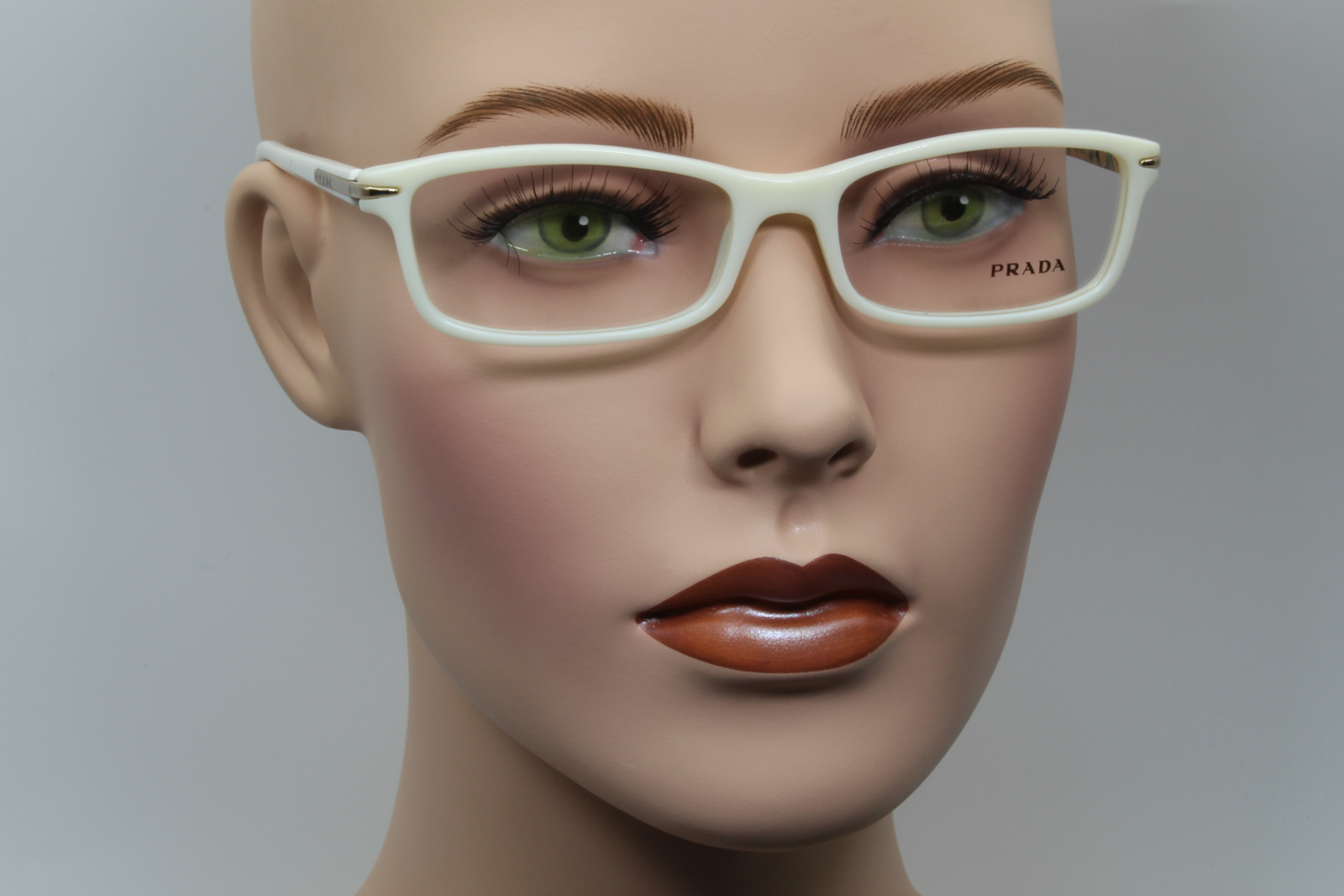 Prada VPR14N  Unisex Rectangular Glasses Frame Ivory 54mm